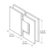 C.R. LAURENCE V1E180CH CRL Chrome Vienna 180 Series Glass-to-Glass Hinge