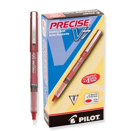 Pilot Products - Pilot - Precise V7 Roller Ball Stick Pen, Red Ink, Fine, Dozen - Sold As 1 Dozen - Unique liquid ink formula. - Advanced ink feed system. - Extra-fine point.