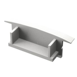 End Caps for LED Installation Profile WIDE-IN-20 White (Set of 2 End Caps White)