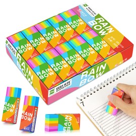 QKFON 2B Eraser, Pack of 30 Rainbow Erasers, Children's Eraser, Soft Eraser, Mini Eraser, Soft School Eraser Set for Schools, Sketches, Office, Signs