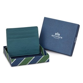Gryphen Hoxton Slim Leather Credit Card Holder Wallet (Teal)