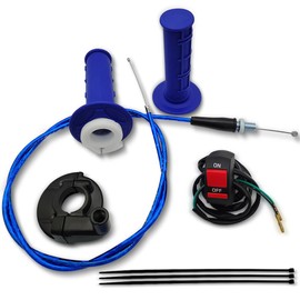 NZZLXKFJ 7/8 22mm Twist Throttle Accelerator Handle Grips,Mini Bike Throttle Cable Kit,Throttle Cable Kit for 50cc 90cc 110cc 125cc 140cc 150cc 200cc 250cc 4-Stroke Dirt Bike,Mini Bike Pocket Bike