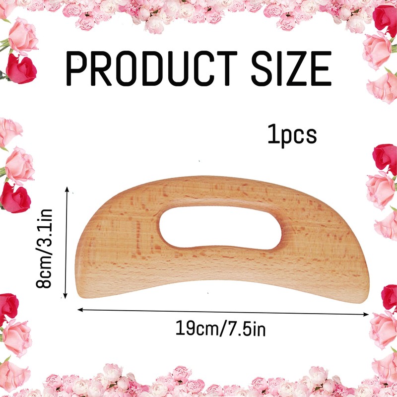 1PCS Body Gua Sha Lymphatic Drainage Massager Wooden Gua Sha