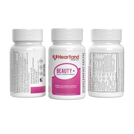 Heartland Pharma Beauty+ Complex Formula Capsules - Biotin, Collagen and Keratin - Supports Healthy Hair, Skin, and Nails Dietary Supplement - 60 Count (Pack of 1)