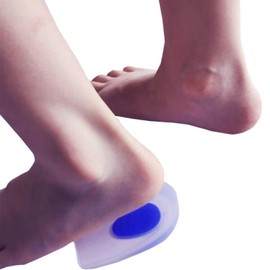 Sport Traction Shock Absorbing Lightweight Silica Gel Heel Cups for Kid's and Teen with Sensitive Heels, Heel Spurs, Plantar Fasciitis, or Ankle Pain (Teen(Big Kids) 5-8 Women 7-10)