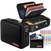 Fireproof Document Box Hard Case with Lock, Multi-Layer Fire Proof