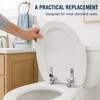 Universal Zinc Alloy Toilet Seat Hinge Replacement Set with Adjustable