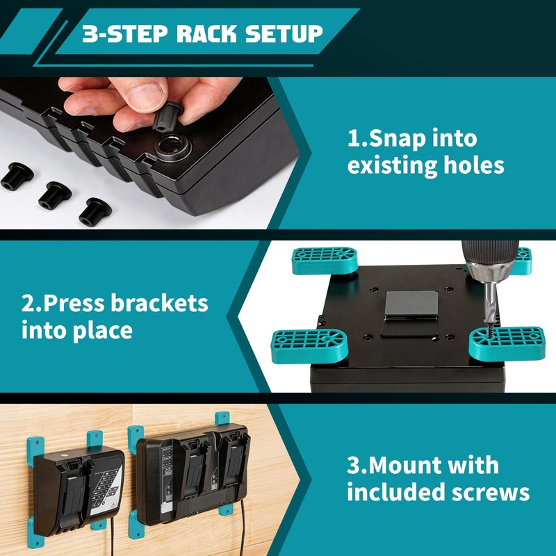Charger Mount Holder for Makita DC18RC DC18RD DC18RA DC18RF DC18SC