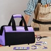 ACOSEA Purple Tool Bag,13 Inch Wide Mouth Open Tool Organizer