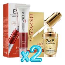 Kit Bioaqua 24k Gold Essence Colageno Acido Hialuronico 2pz