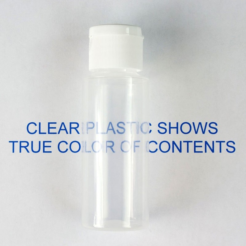 Chica and Jo 2oz Clear Plastic Empty Squeeze Bottles with