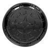 PACTOGO 18" Round Black Plastic Cater Trays with Clear Dome