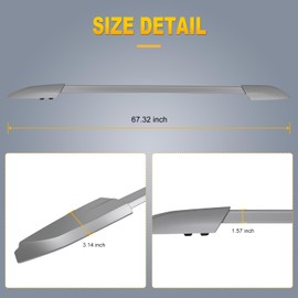 OCPTY Roof Rack Side Rails Fit for Toyota for Highlander 2008 2009 2010 2011 2012 2013 Cargo Bars for Cargo Carrier Bag Luggage Kayak Canoe Bike Snowboard Skiboard