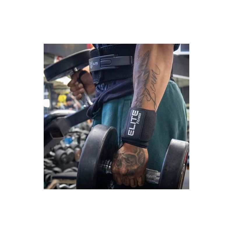 Paquete con straps y muñequeras para gimnasio, kit para levantamiento