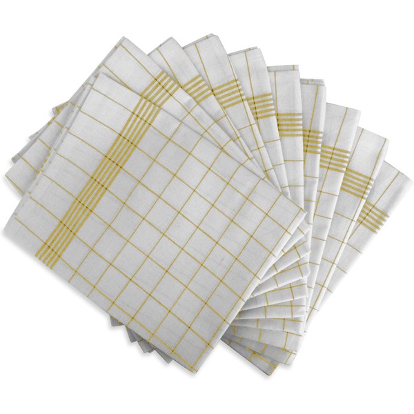 normani 10 x Tea Towels Made of Absorbent Half Linen