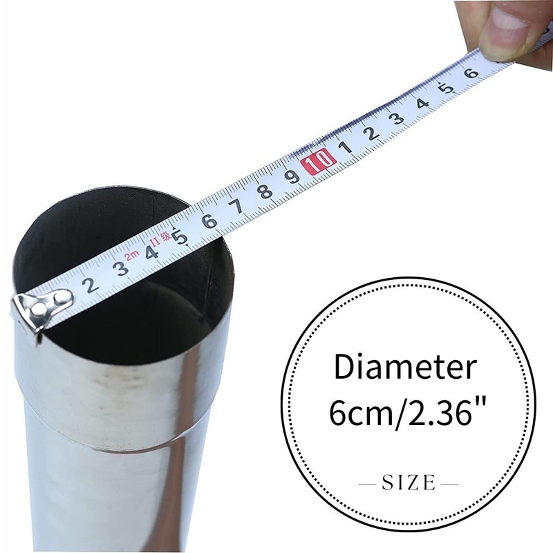 SoloWilder Thickness Stove Pipe (4 pcs) Stainless Steel Flue Chimney