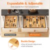 Lifewit Utensil Organizer for Kitchen Drawer, Expandable Cooking Utensil Tray,