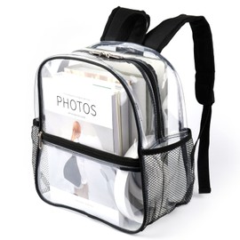 Keepcross 12x6x12 Clear Backpack for Stadium Events Clear Stadium Bag for Sports Events, Festivals & Concerts