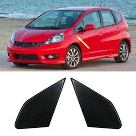 Pair Front Door Garnish Window Glass Plate Cover Trim for Honda Fit 2009 2010 2011 2012 2013