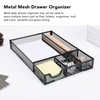 Metal Mesh Drawer Organizer Tray 5 Grids Multipurpose Stable Prevent