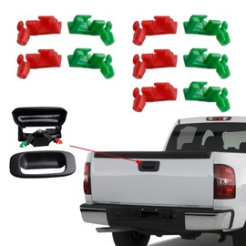 deemars 10 pieces tailgate handle bar clip, left and right bar retaining clips, lock rod clip replacement for Chevy Silverado GMC Sierra, replace OEM # 88981030, 88981031