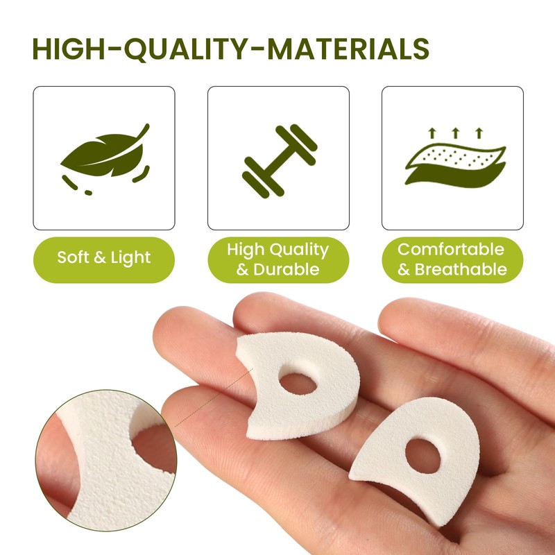 Bukihome 44-Pack Foam Toe Separators Soft & Breathable Toe Spacers