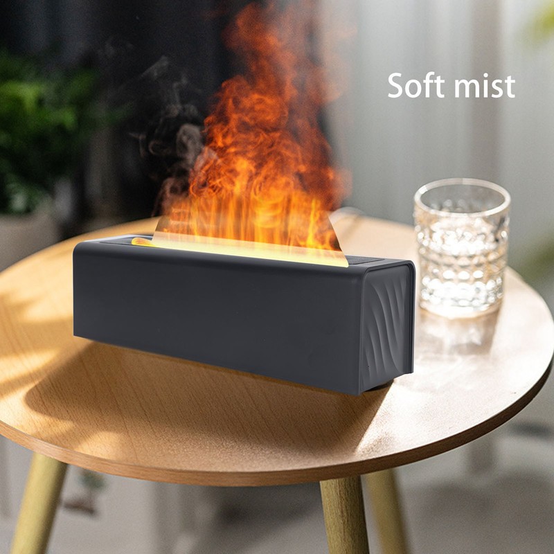 Essential Oil Diffuser 150ml Aromatherapy Humidifier Colorful Flame Light Quiet