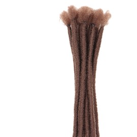 Milageto 10Pcs Hair Extensions Dreadlock Supplies Handmade 8inch Braiding Hair Twist Braid for Women Daily Use Men Travel Themed Party, Deep Brown