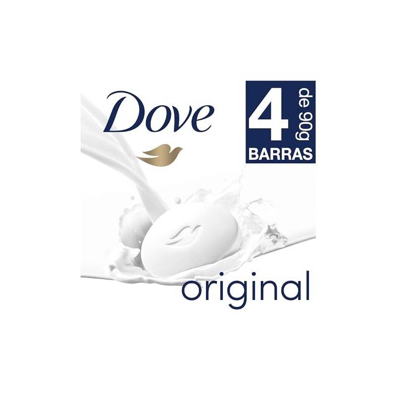 Dove Jabón en Barra Original con 1/4 de crema humectante,