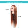 Hairdressing Head, Soft Synthetic Hair Hairdressing Head 24 Inch Professional
