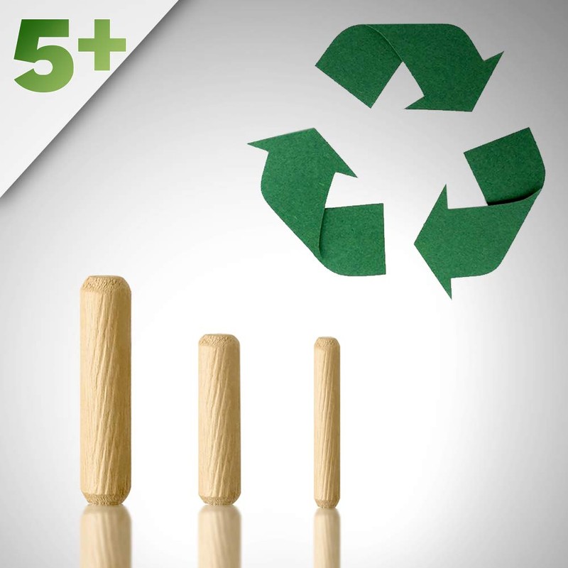 5Plus 21 Pcs Assorted Wooden Dowels – M6, M8, M10