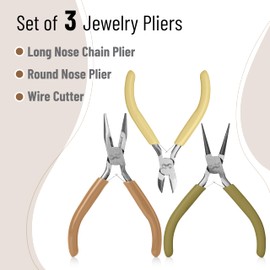 Mr. Pen- Jewelry Pliers, 3 Pack, Vintage Colors, Jewelry Making kit, Pliers for Jewelry Making, Mini Pliers, Wire Cutters for Jewelry Making, Chain Nose Pliers, Craft Pliers, Earring Pliers