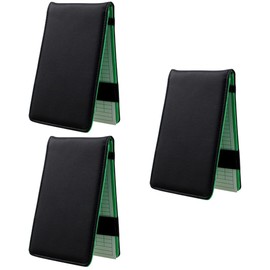 ABOOFAN 3pcs Portable Golf Scorebook Compact Pu Score Recording Book for Standard Scorecards Lightweight and Golfing Accessory for Tracking