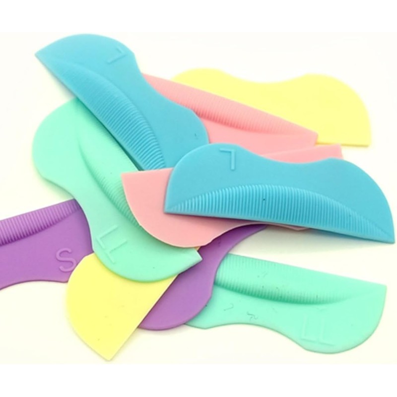 Almohadillas Elevadoras para Pestañas de Silicona, 5 Pares Permanente de