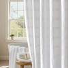 Lameirose Extra Long White Shower Curtain Farmhouse,72 x 96 Cotton