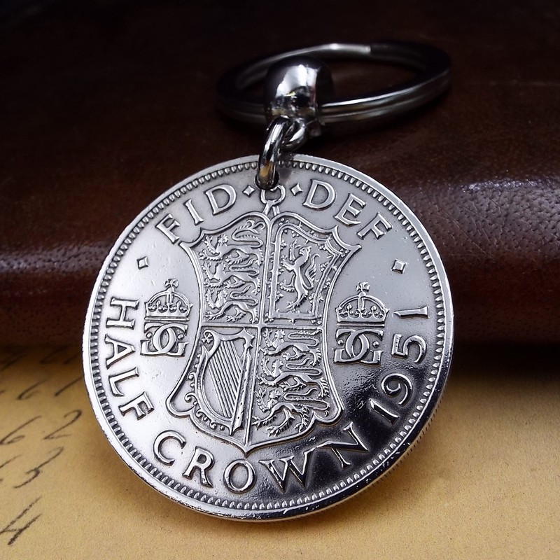 A Silver Dream 1951 Half Crown Coin Keyring