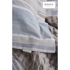 Bianca Astrid Cotton Print Oxford Pillowcase Ochre