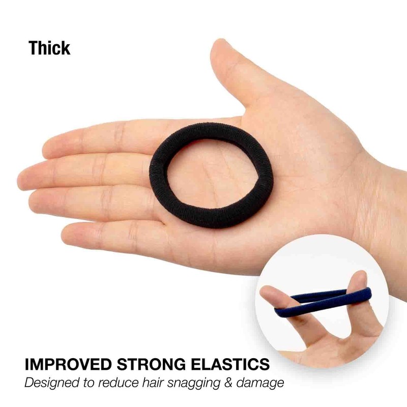 Basic Sense Thick Hair Ties - Specially Designed for Thick