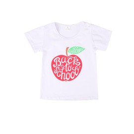 DACSOIT Toddler Girls Back to School Pencil Outfits Set Ruffle T-Shirt Dress and Pants Outfit Set 5-6Y