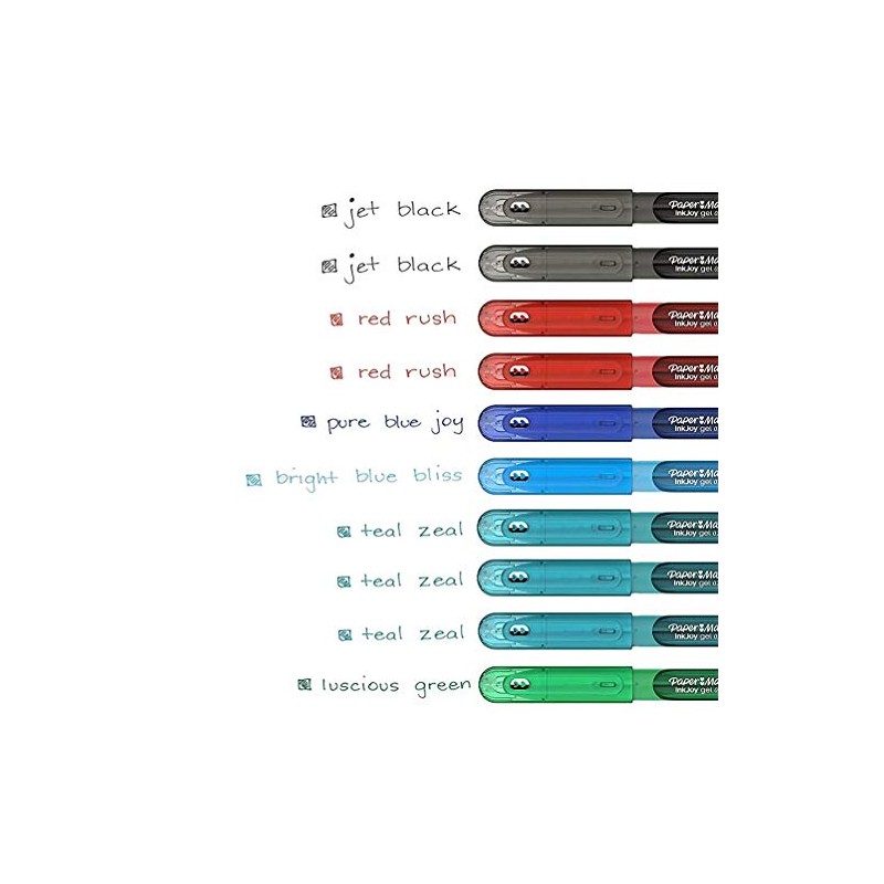 10 x Papermate InkJoy Capped Gel Ink Pens, 0.7mm Medium