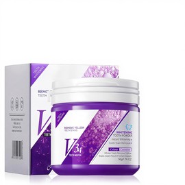 60 g Teeth Whitening Powder, Tooth Powder for White Teeth, Teeth Whitening Powder, Whitening Teeth Against Tooth Discolouration, Removal Gums, Whitening Teeth Deep Spot Removal (Purple)