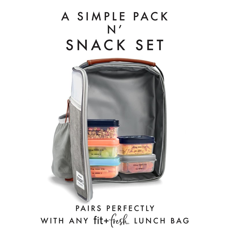 Fit & Fresh Small Plastic Containers With Lids 4 oz,