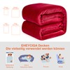 EHEYCIGA Fleece Blanket Red Throws for Sofas Fluffy Warm Soft