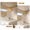 ALAISLYC Boho Rattan Pendant Lights Farmhouse 12 Inch Plug in