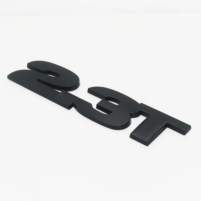 2Pc 2.3T Emblem 3D Badge Sticker Side Door Nameplate with