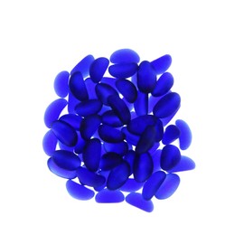 SumDirect 1 Pound Royal Blue Tumbled Beach Sea Glass Matte Beads Pieces for Aquarium, Crafts, Decor, Vase Filler