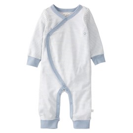 little planet by carter's unisex-baby Organic Cotton Wrap Sleep & Play, Seal Blue Stripes, 6 Months