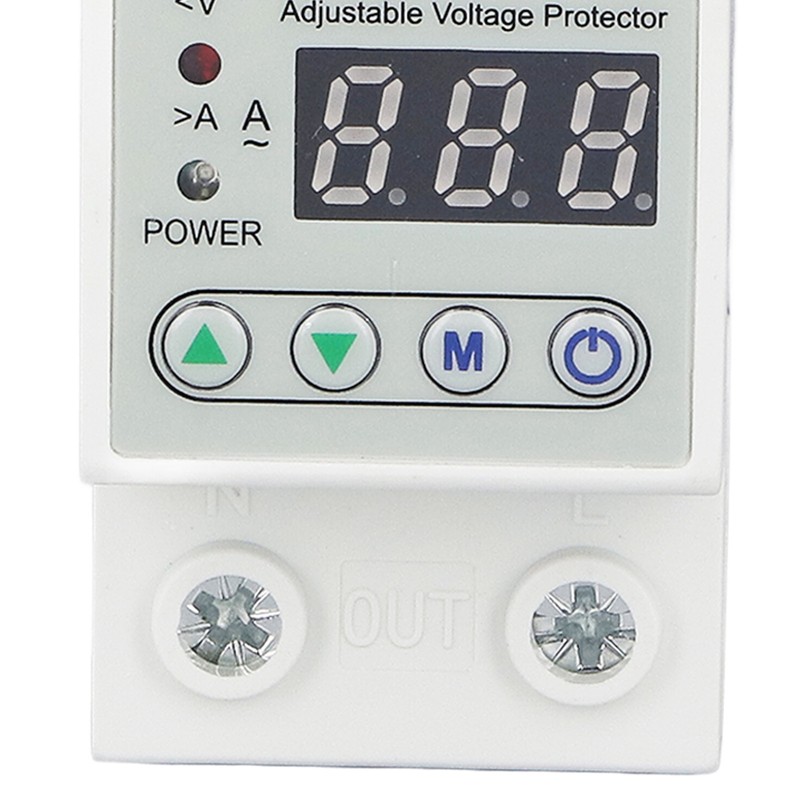 Digital Display 2P Voltage Protector Automatic Reset Under Over Voltage