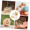 Kisangel 2pcs Wooden Hamster House Hideout Chair Assembly Pet Nest