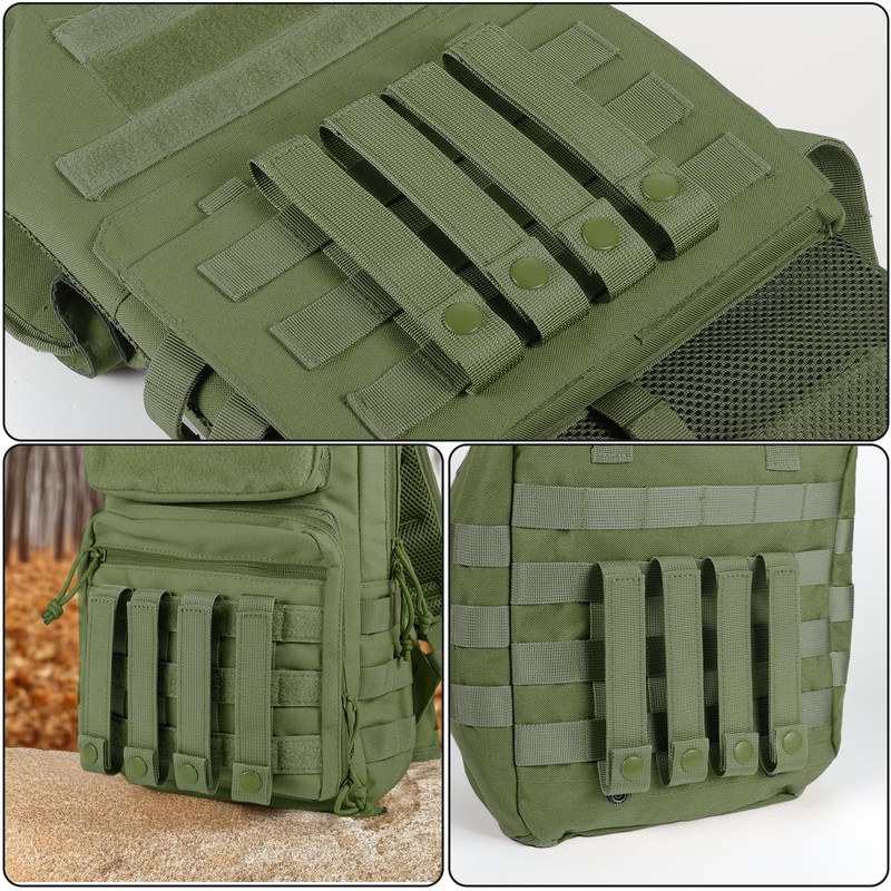 4 Pack Molle Straps with Snaps 6 inch, Tactical Mod